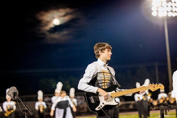 Fairview High marching band members perform